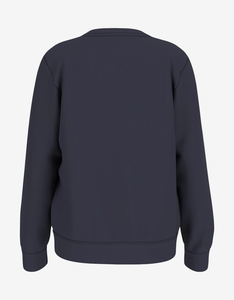 Boys Logo Print Sweatshirt in Navy