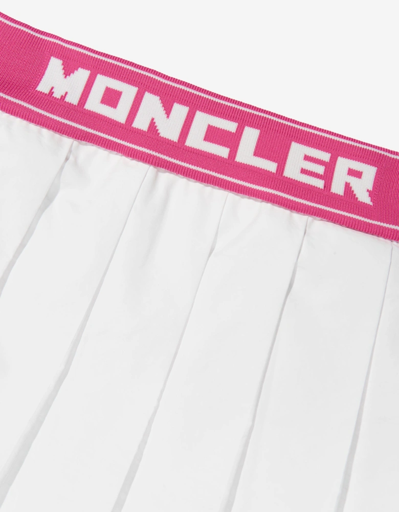 Enfant Girls Pleated Skirt in White
