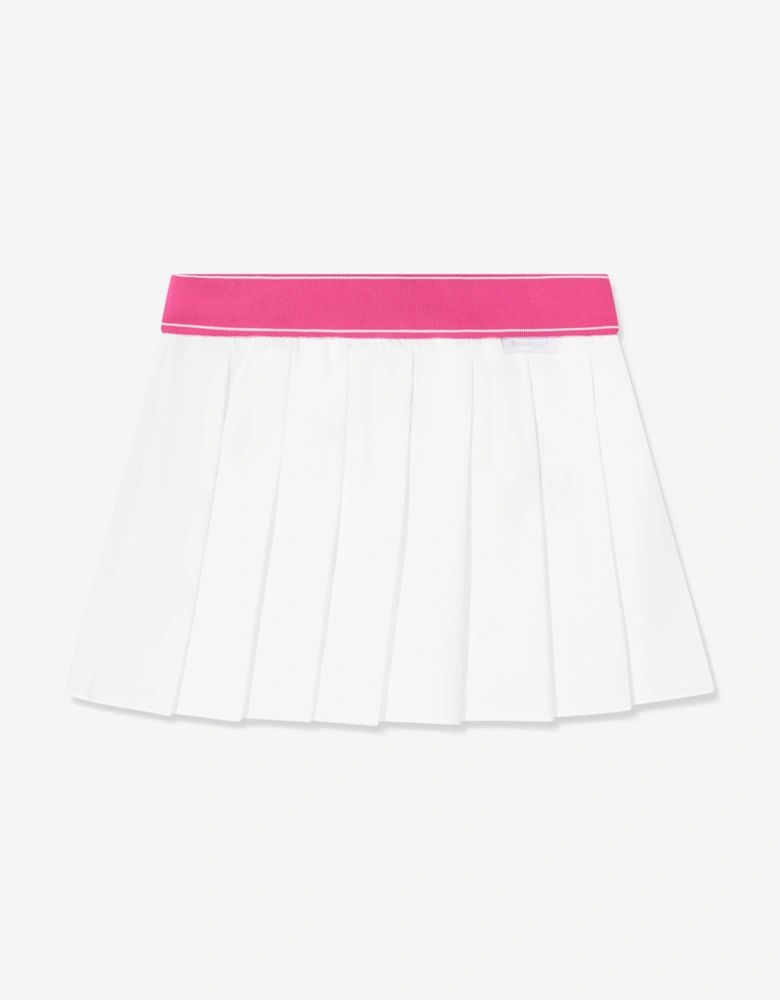 Enfant Girls Pleated Skirt in White