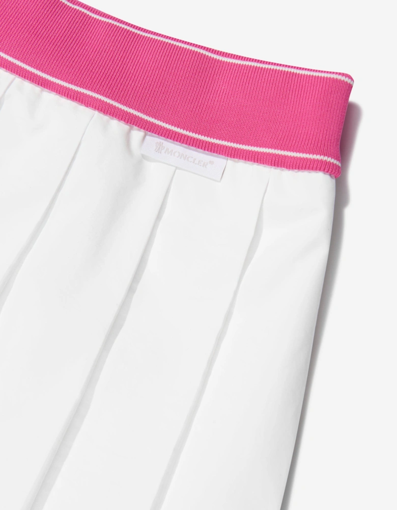 Enfant Girls Pleated Skirt in White