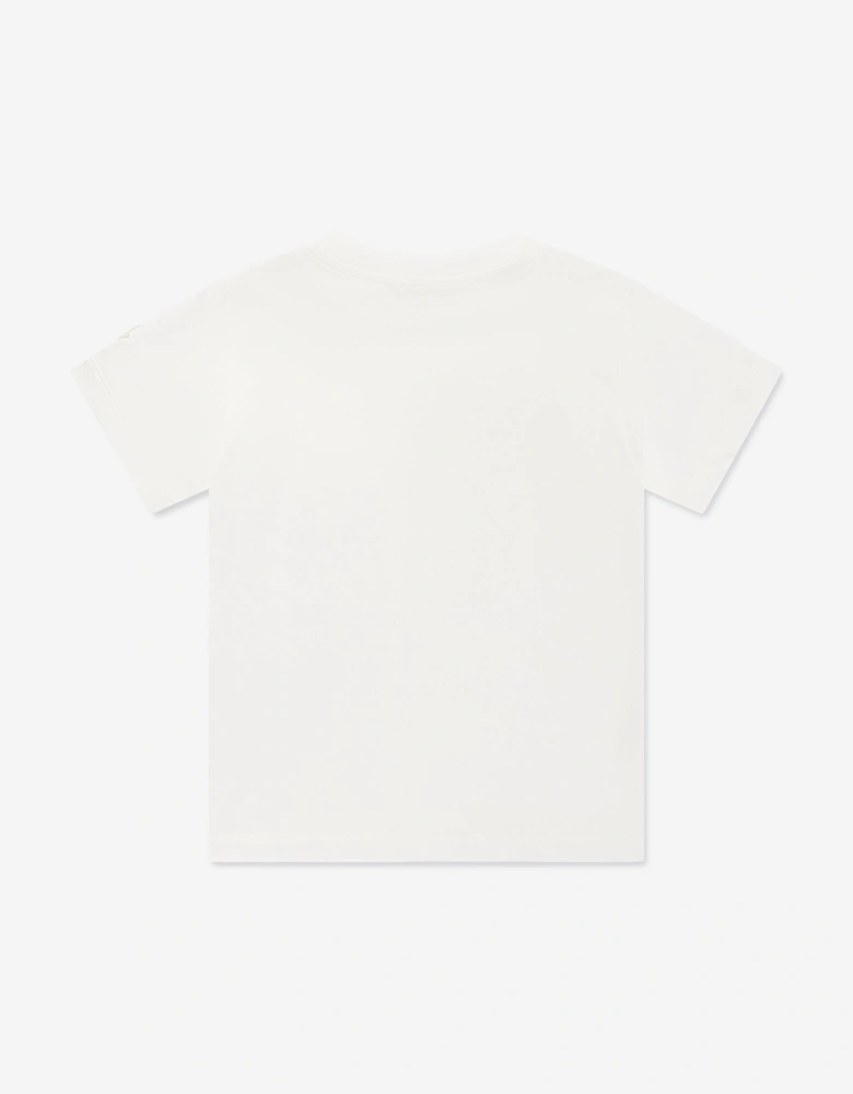 Enfant Boys Graphic Basketball Print T-Shirt in White