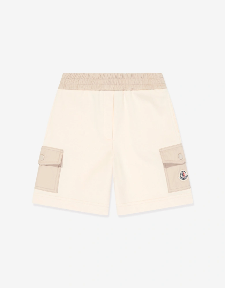 Enfant Girls Pocket Sweat Shorts in Ivory