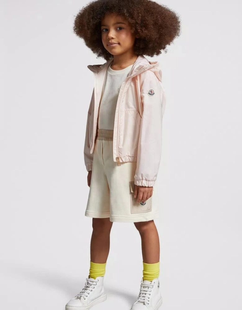 Enfant Girls Pocket Sweat Shorts in Ivory