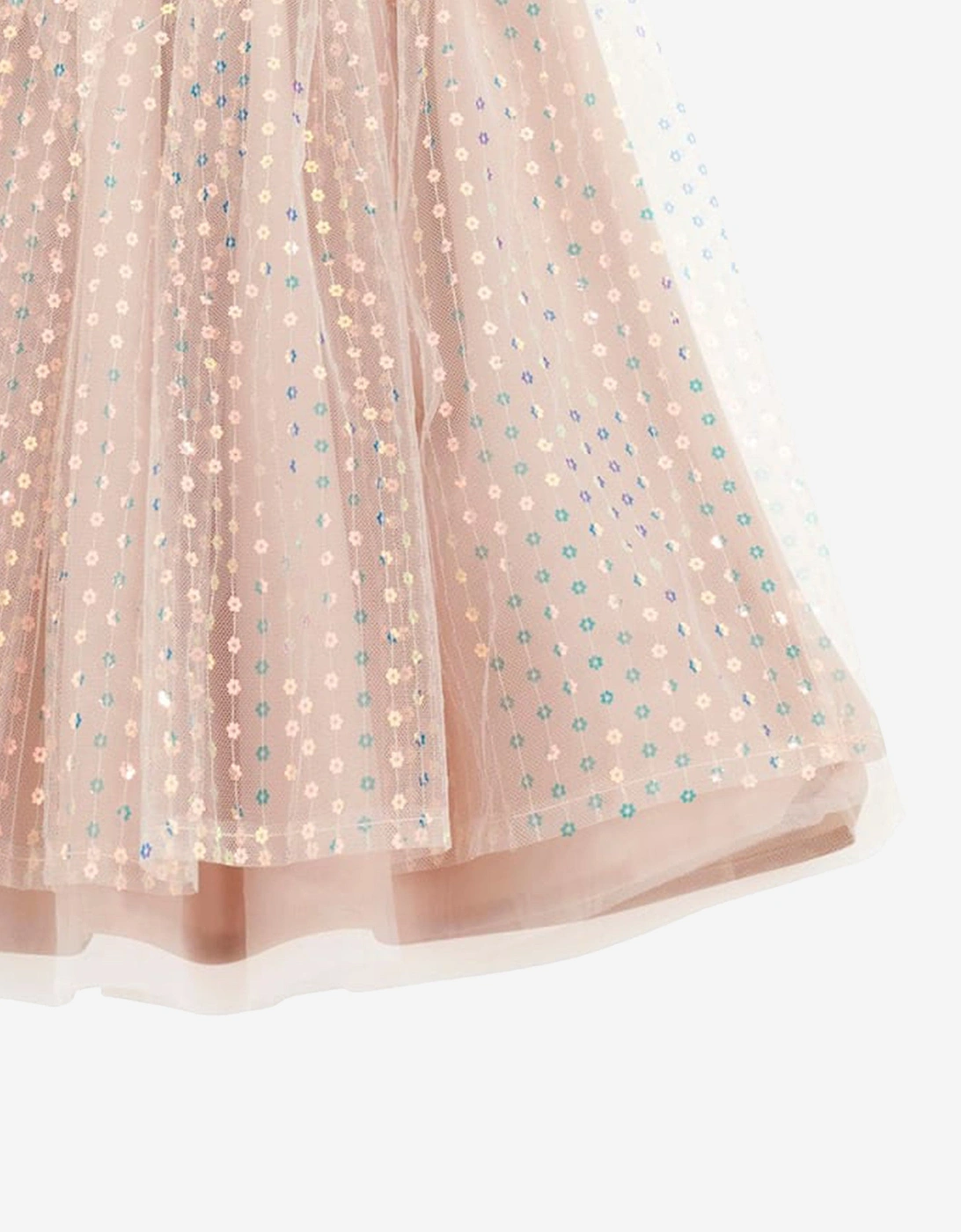 Girls Sequins Midi Skirt in Pink