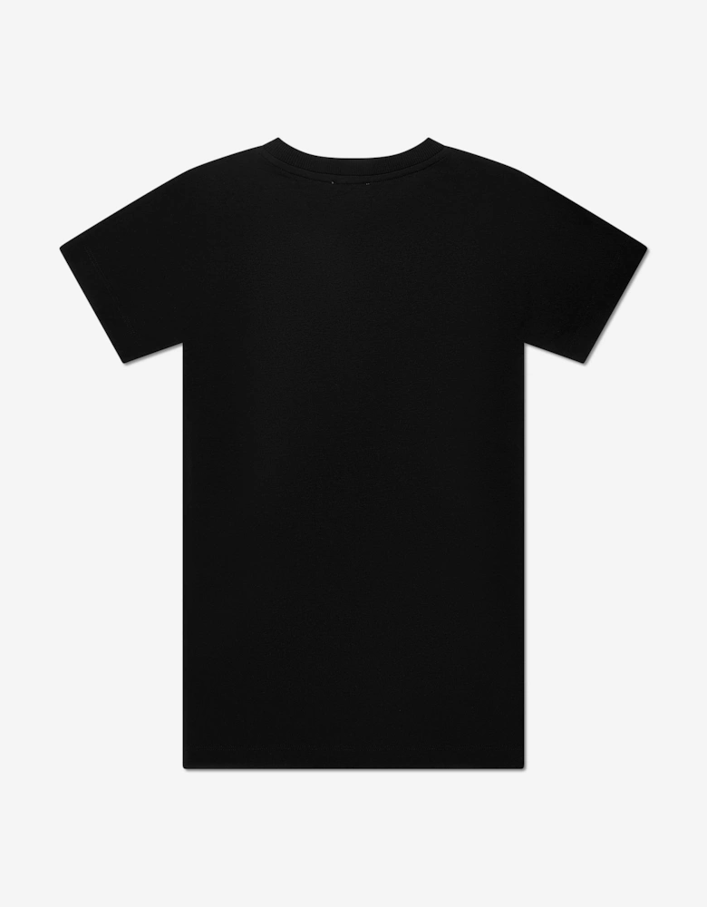 Girls Logo T-Shirt Dress in Black
