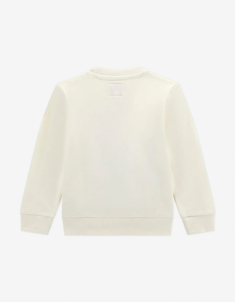 Kids Teddy Bear Sweatshirt in Ivory