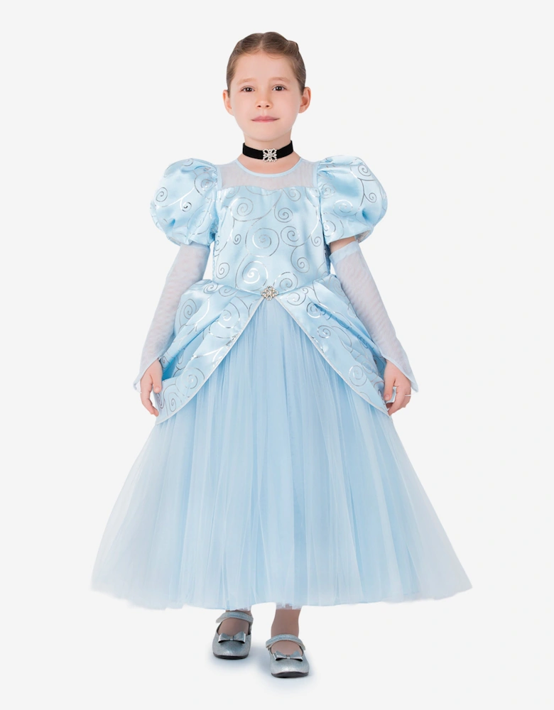 Girls Cinderella Princess Costume in Blue