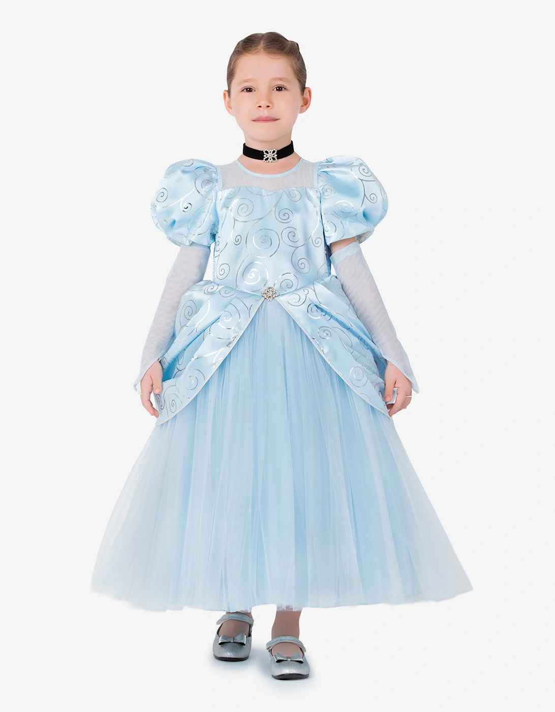 Girls Cinderella Princess Costume in Blue, 5 of 4