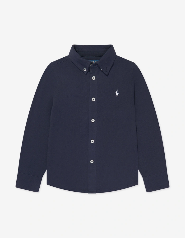 Boys Logo Shirt in Navy