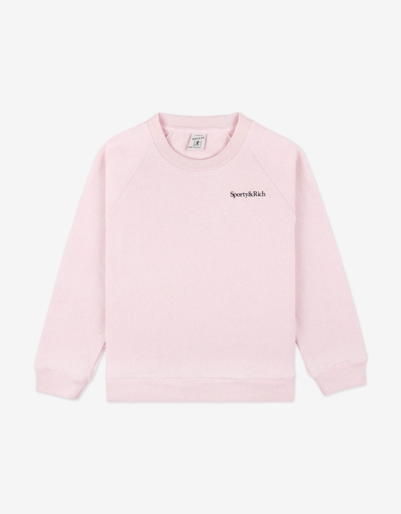 Kids Eat More Veggies Sweatshirt in Pink