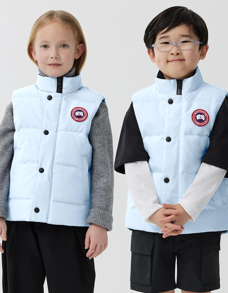 Kids Down Padded Vanier Gilet in Grey