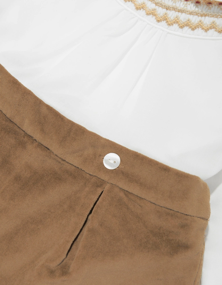 Boys Buster Suit in Brown