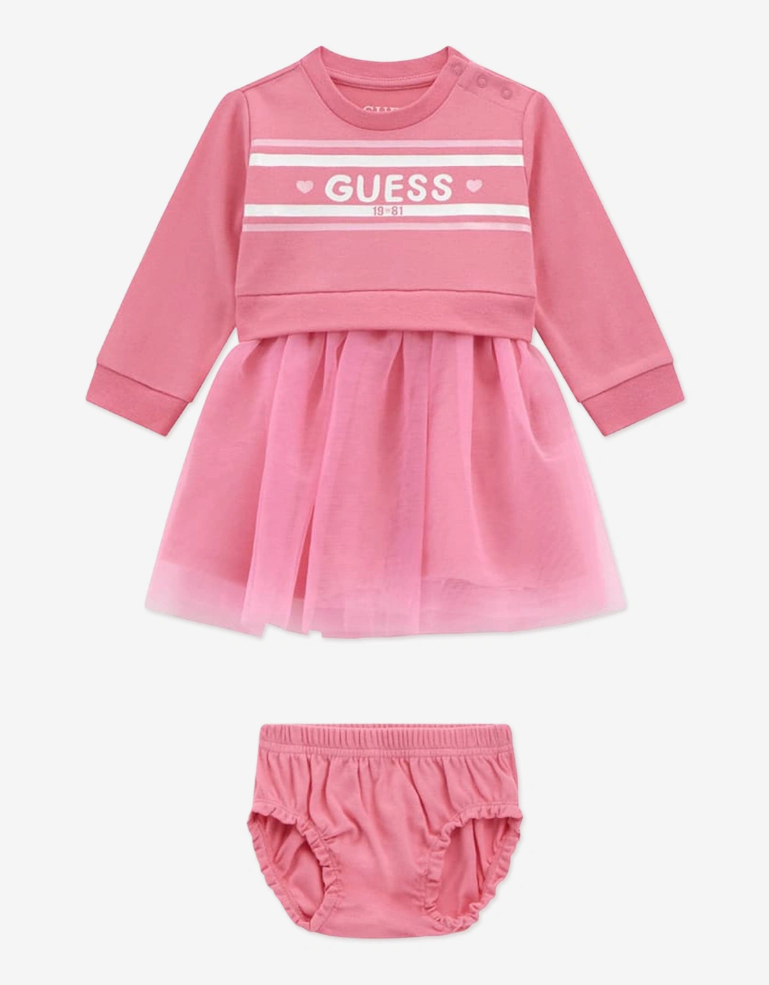 Baby Girls Dress and Knickers Set in Pink, 5 of 4