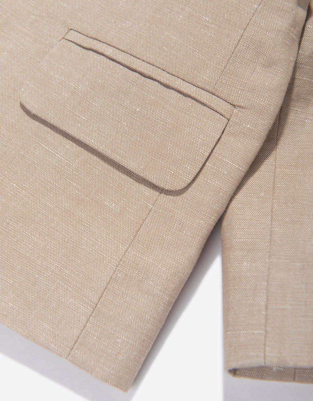 Baby Boys Linen Leopold Blazer in Brown