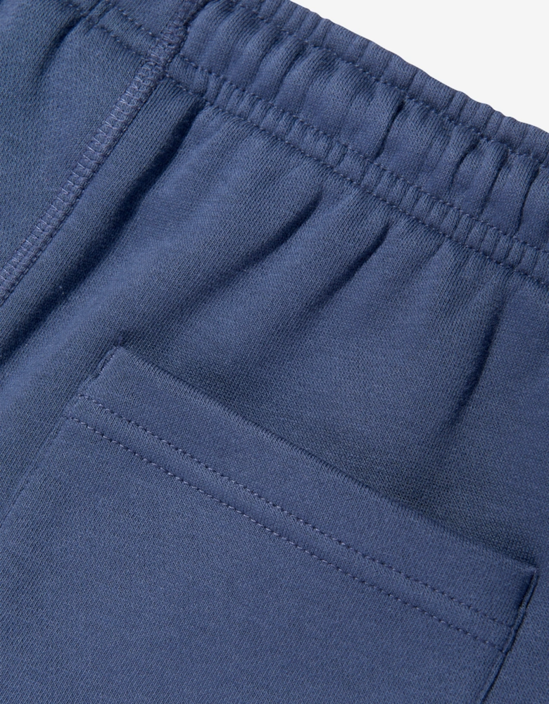 Boys Brush Back Small Logo Joggers in Navy