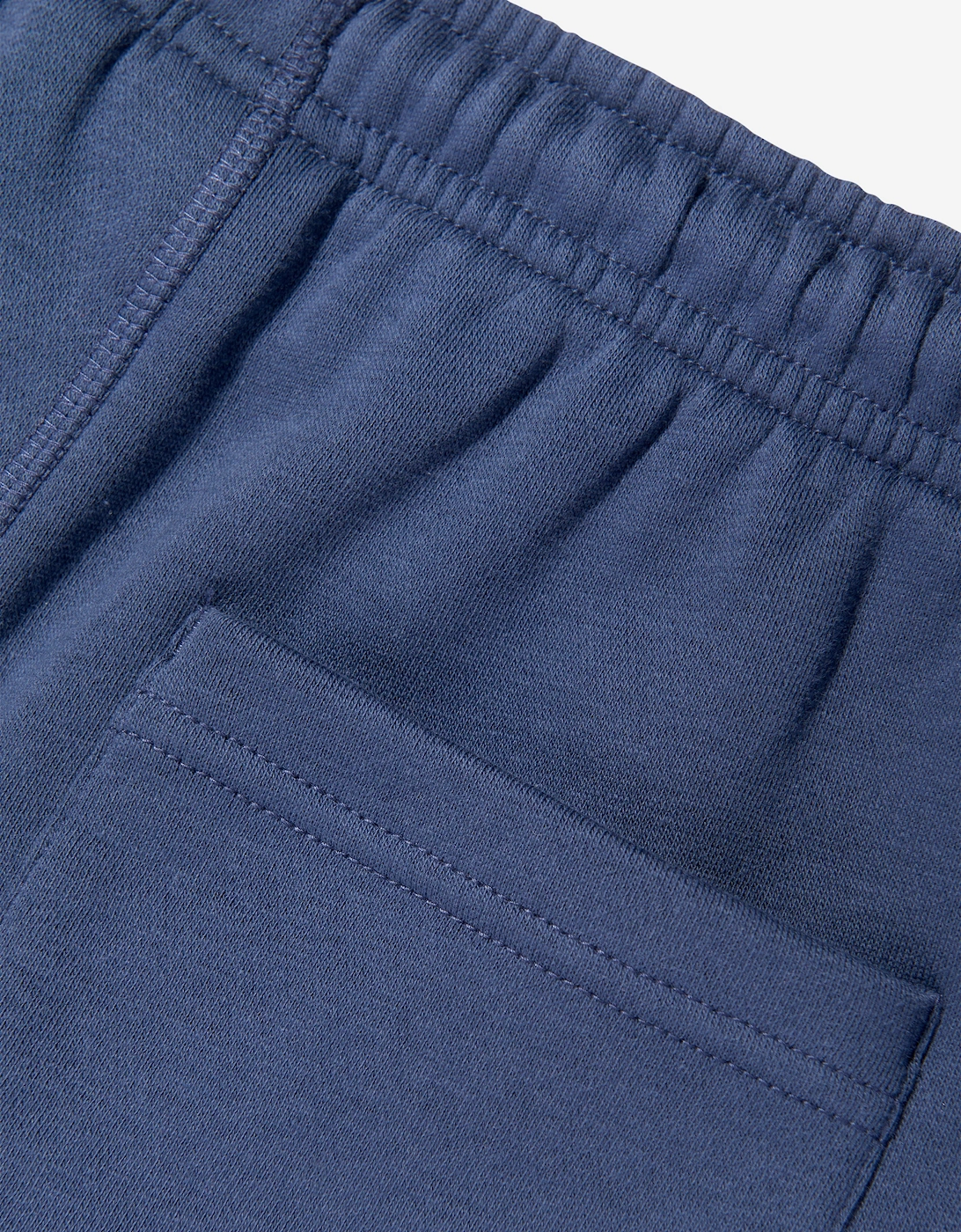 Boys Brush Back Small Logo Joggers in Navy