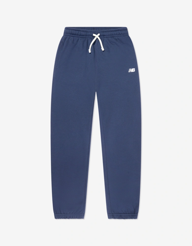 Boys Brush Back Small Logo Joggers in Navy