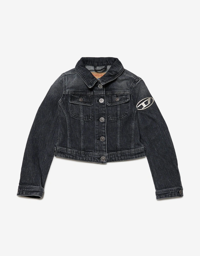 Girls Denim Jacket in Black
