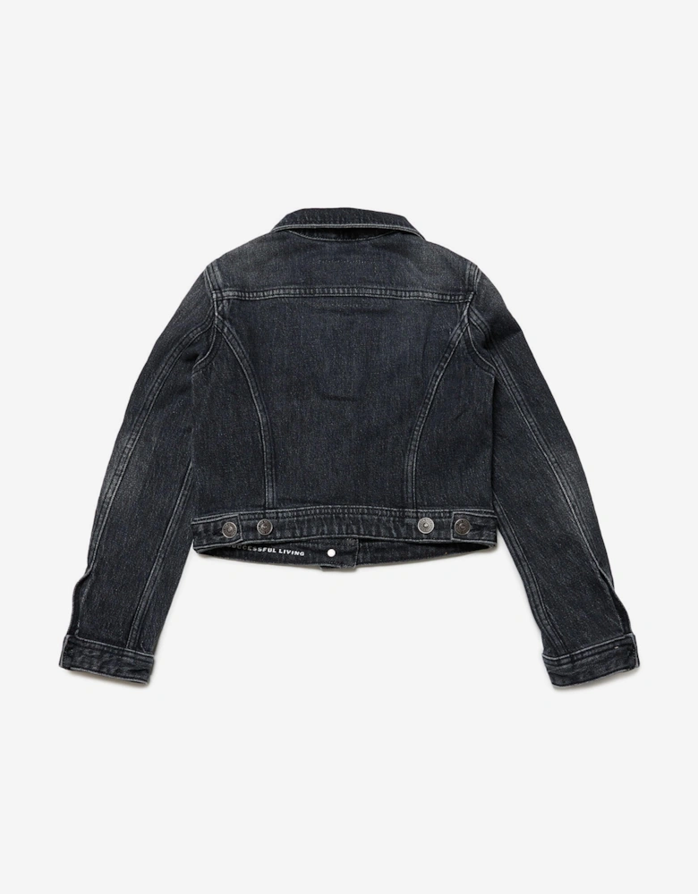 Girls Denim Jacket in Black
