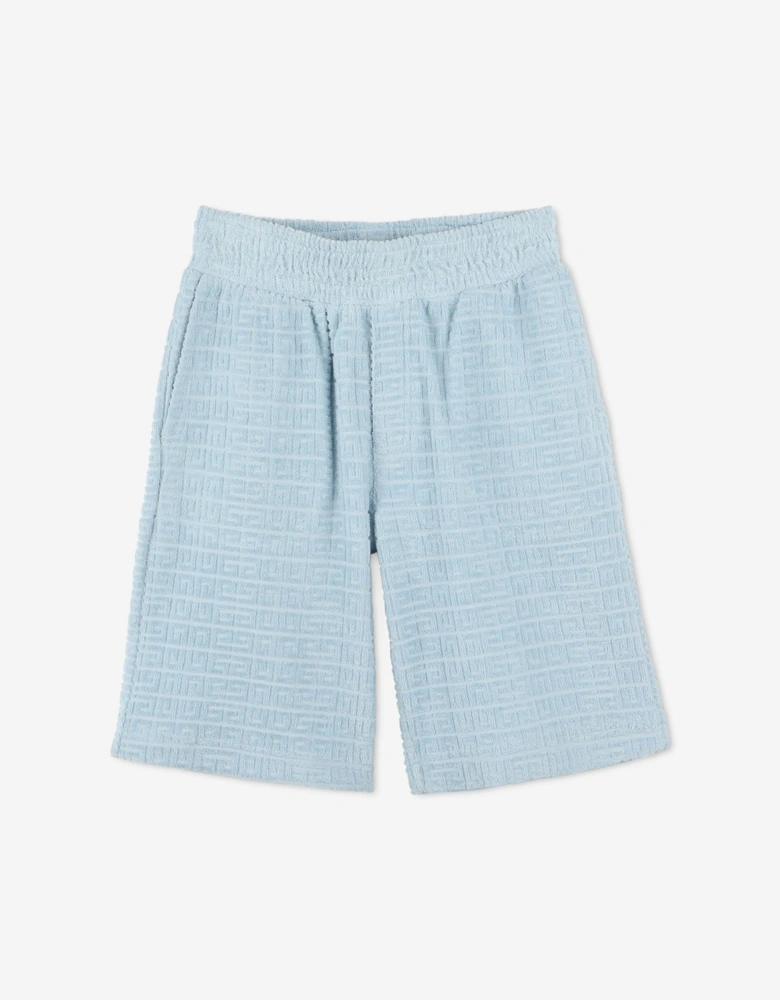 Boys 4G Jacquard Shorts in Blue