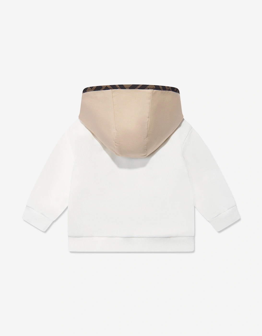 Baby Boys Stretch Gabardine Zip Up Top in Beige