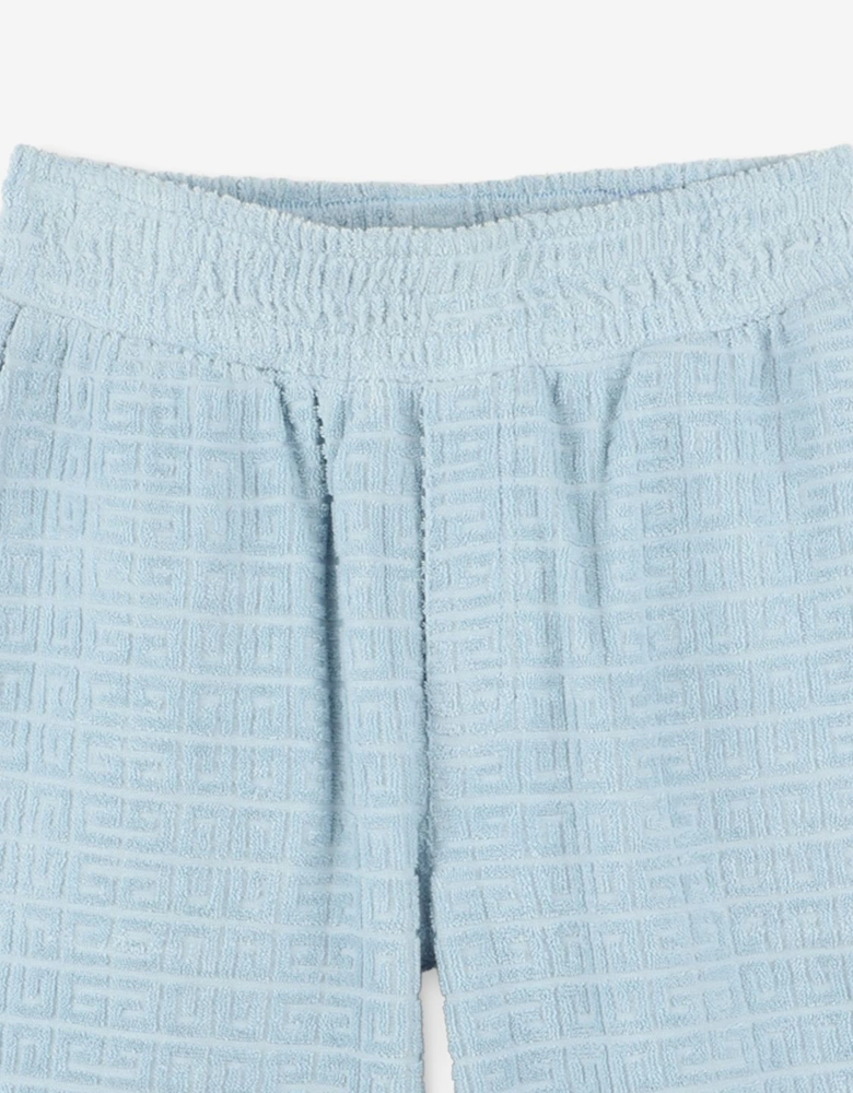 Boys 4G Jacquard Shorts in Blue