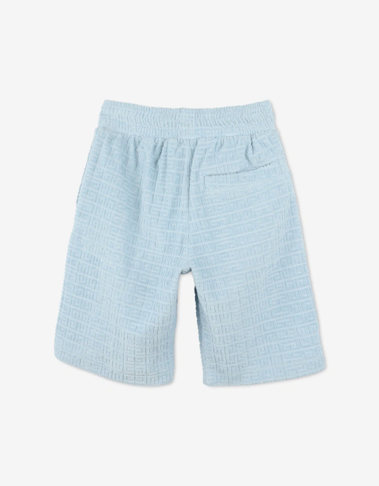 Boys 4G Jacquard Shorts in Blue