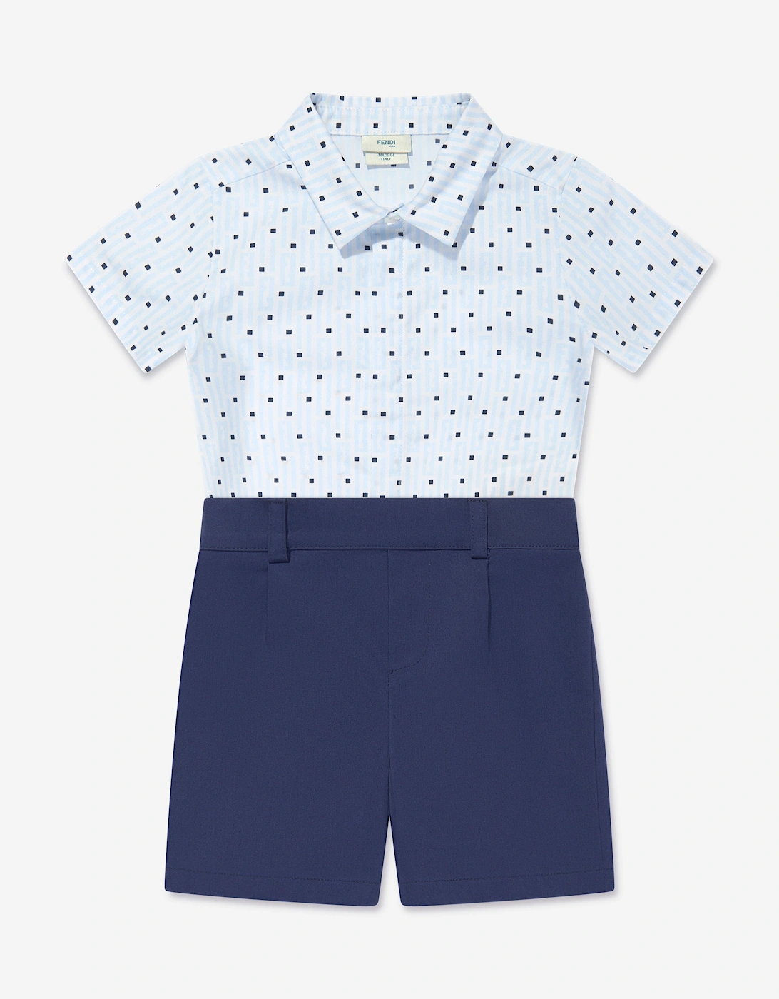 Baby Boys Logo Romper in Navy, 5 of 4
