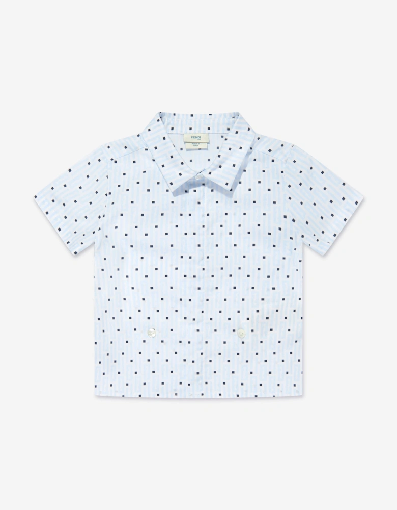 Baby Boys Logo Romper in Navy