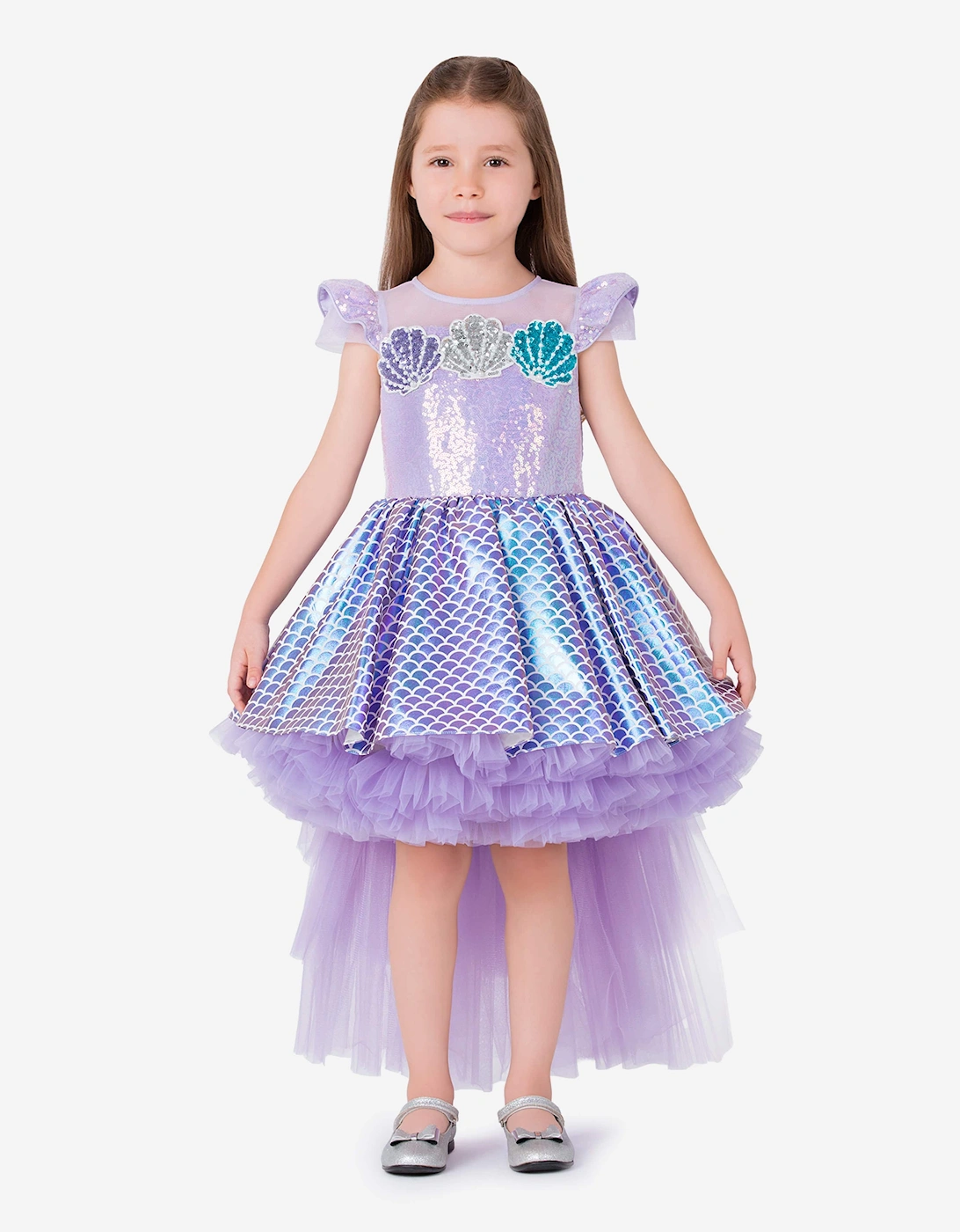 Girls Mermaid Costume in Purple, 5 of 4
