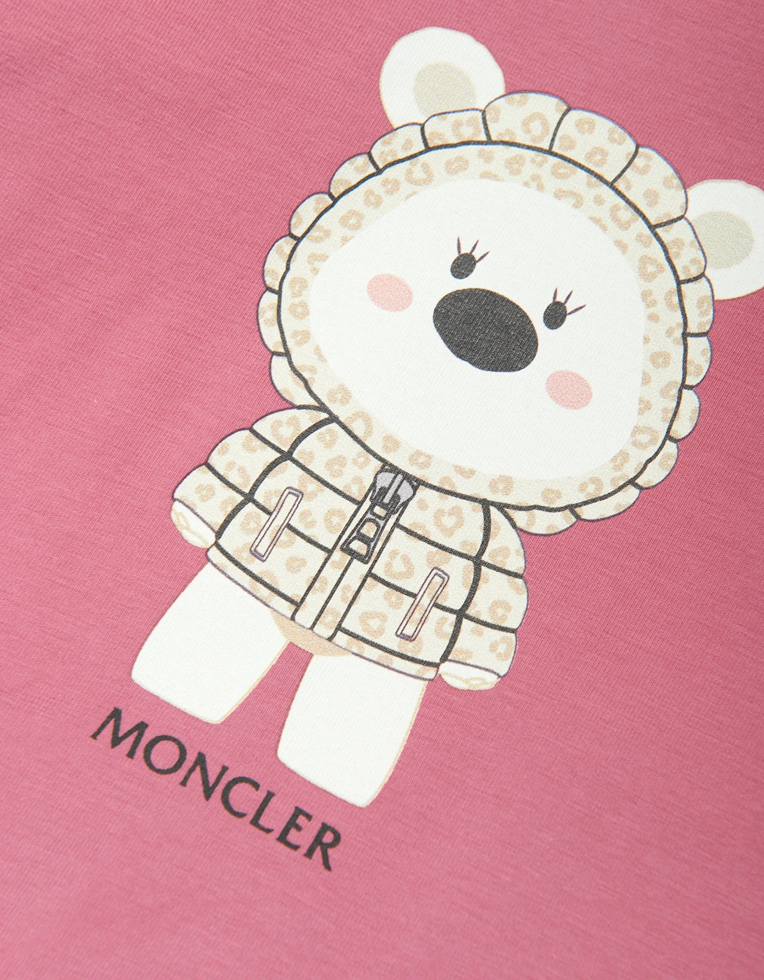 Enfant Baby Girls Long Sleeve Bear T-Shirt in Pink