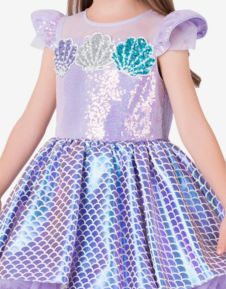 Girls Mermaid Costume in Purple