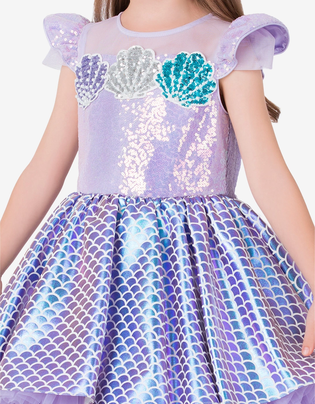 Girls Mermaid Costume in Purple