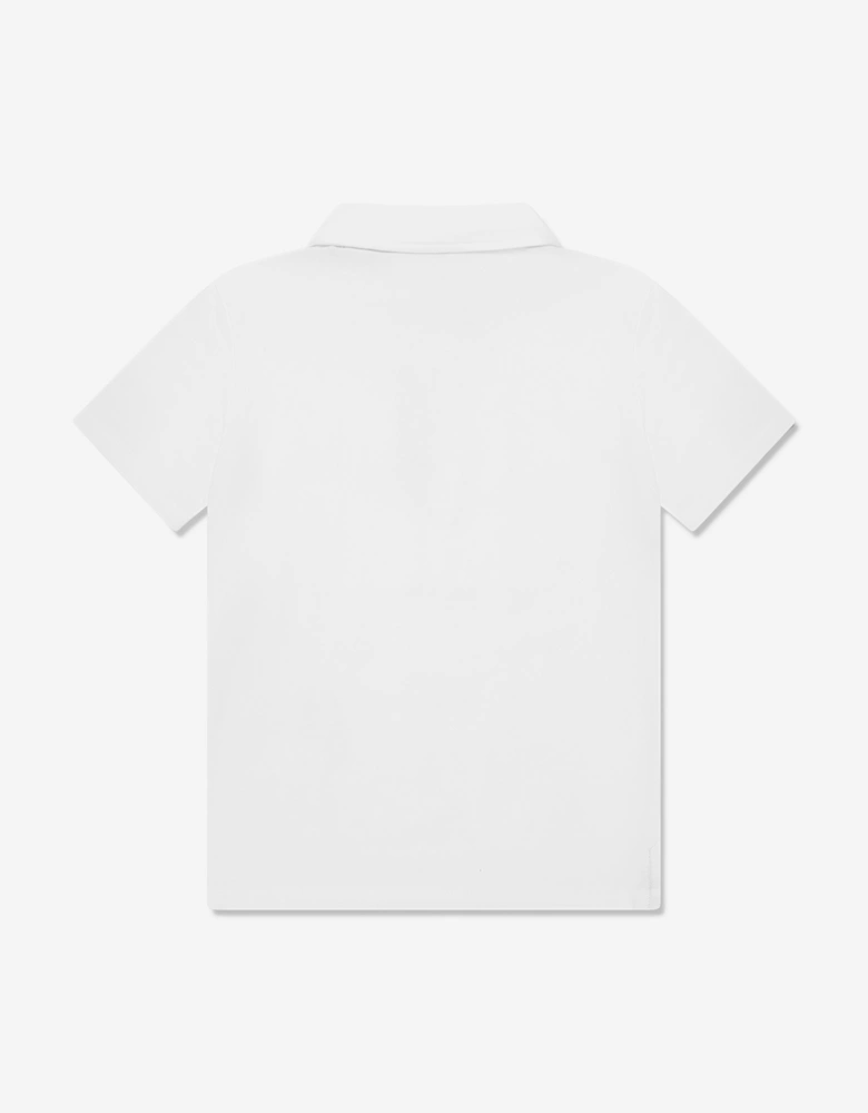 Boys Logo Polo Shirt in White