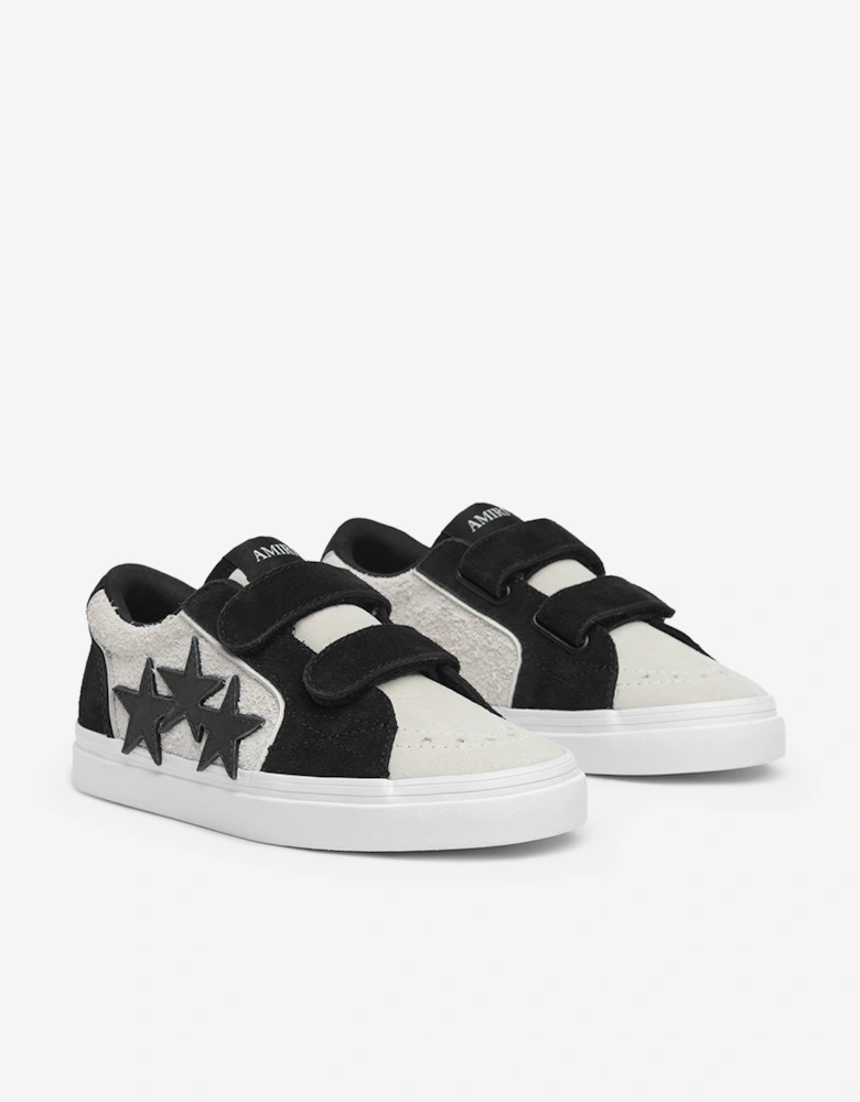 Kids Leather Sunset Skate Low Trainers in Black