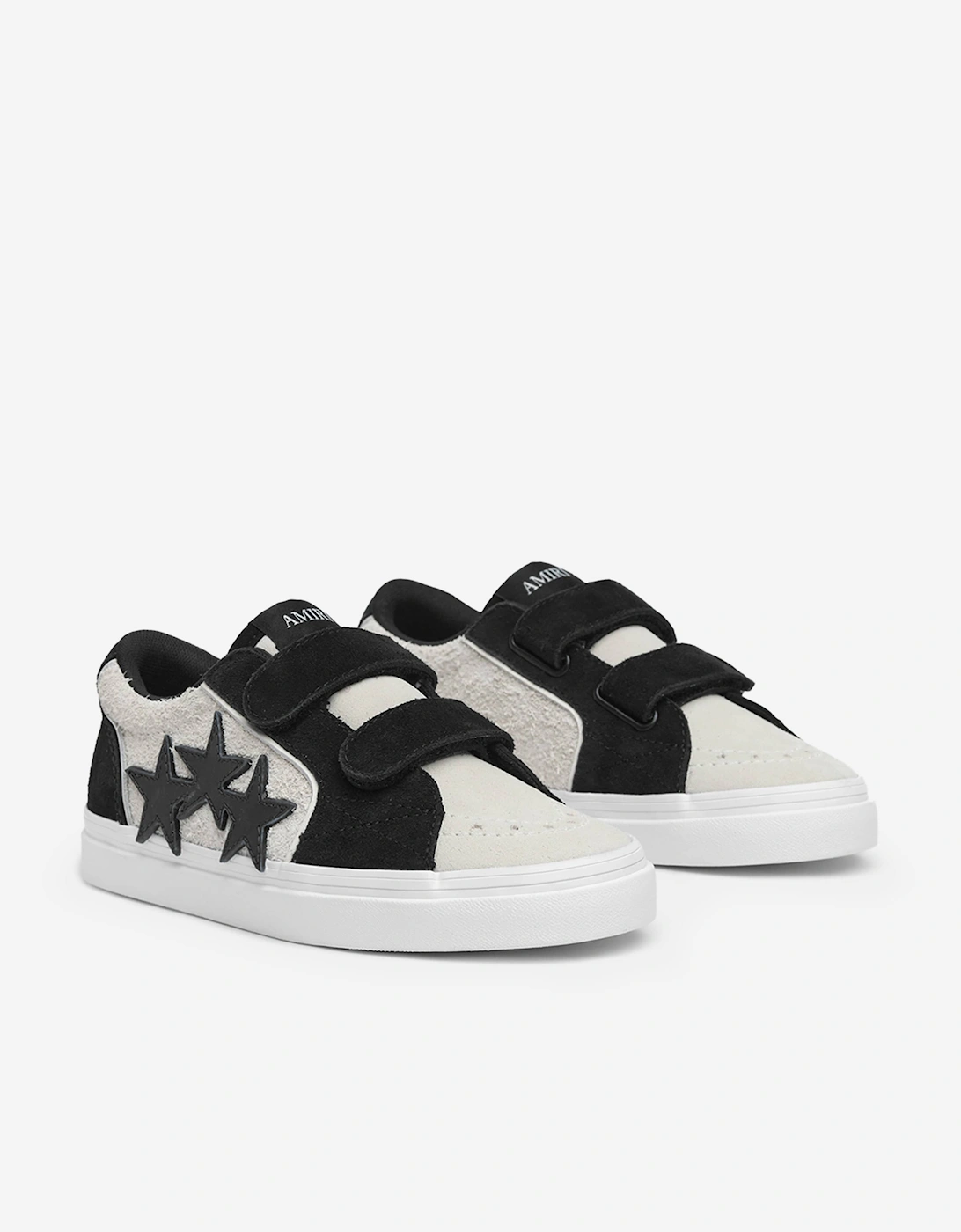 Kids Leather Sunset Skate Low Trainers in Black