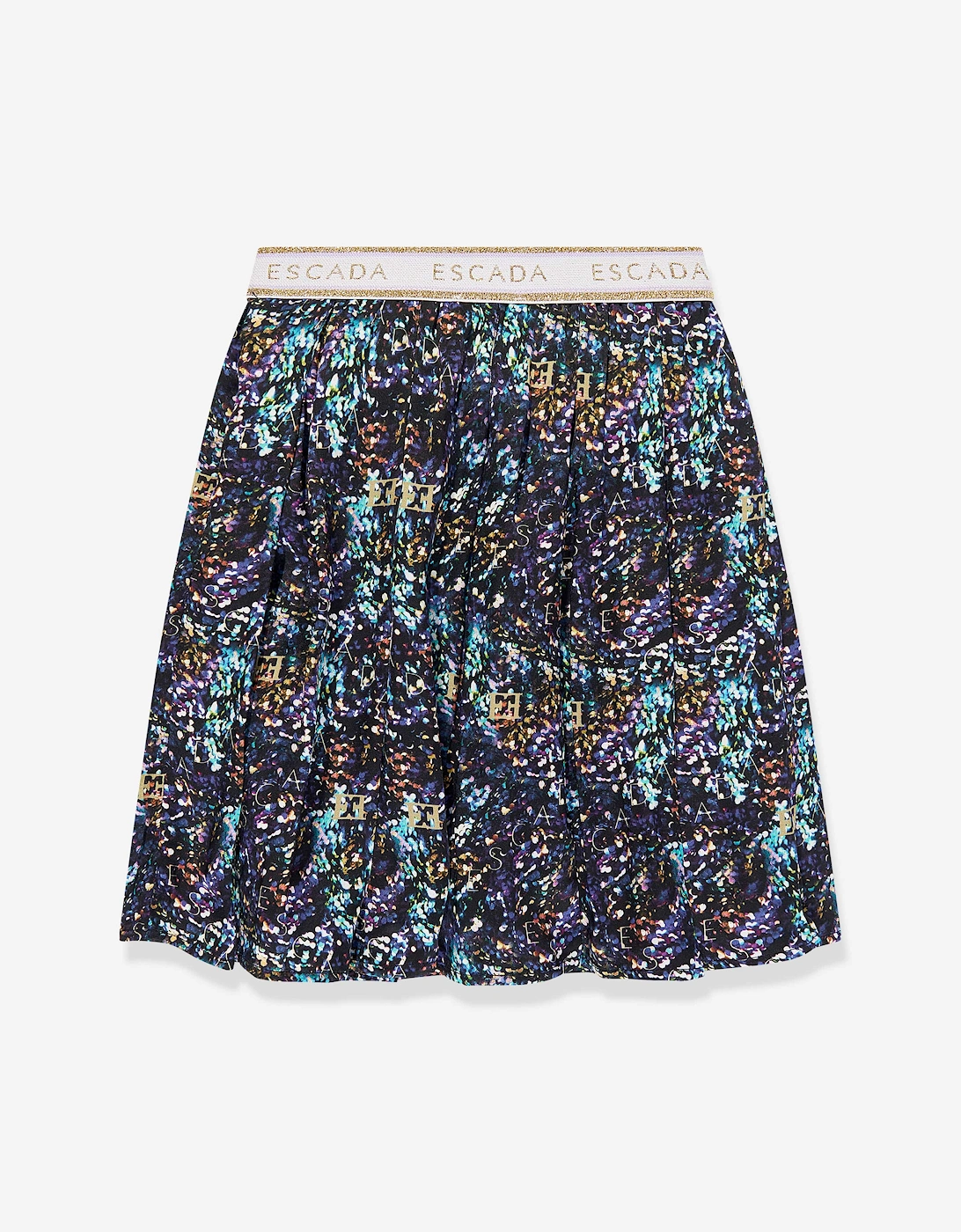 Girls Printed Skirt in Navy