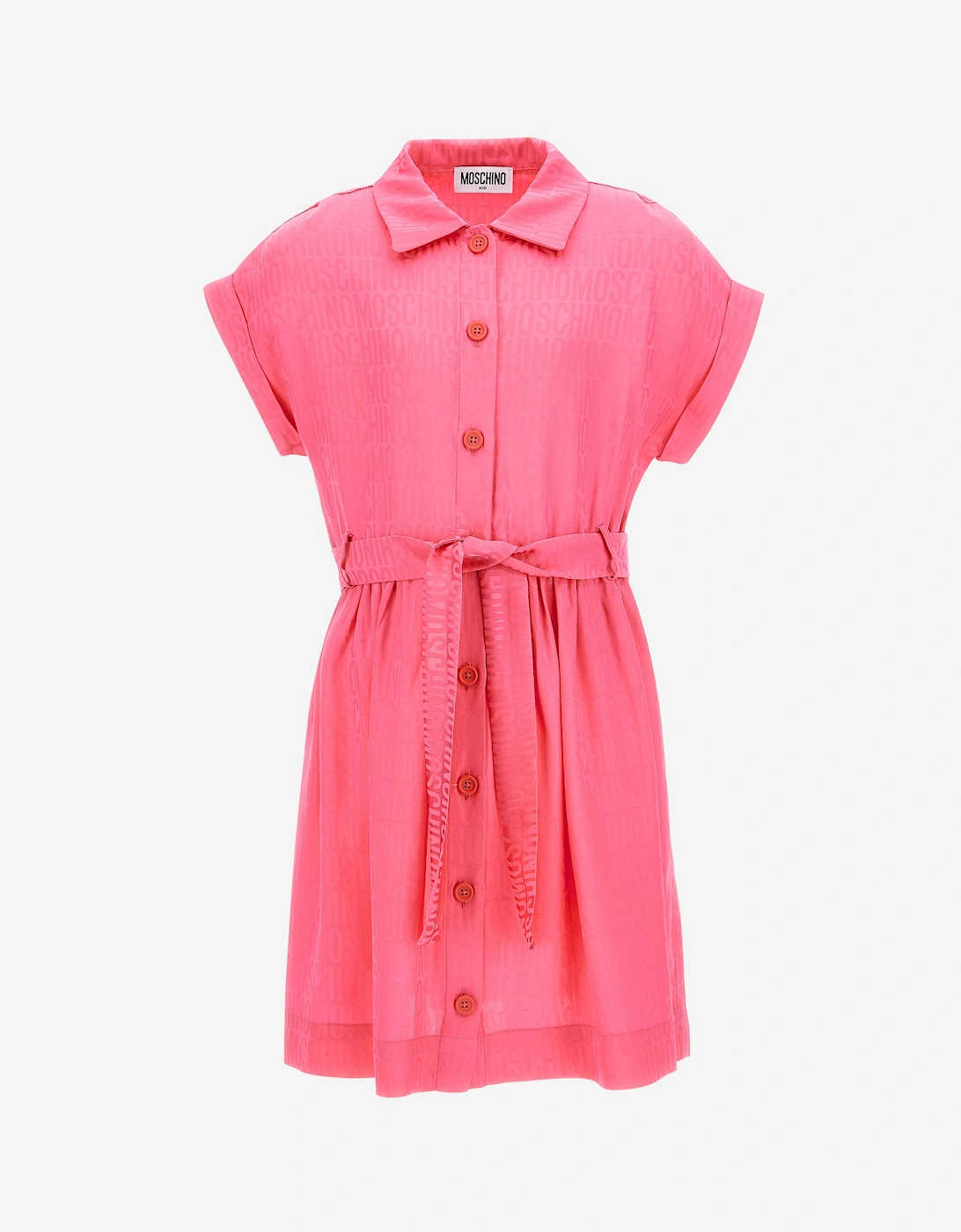 Girls Logo Shirt Dress in Pink, 4 of 3