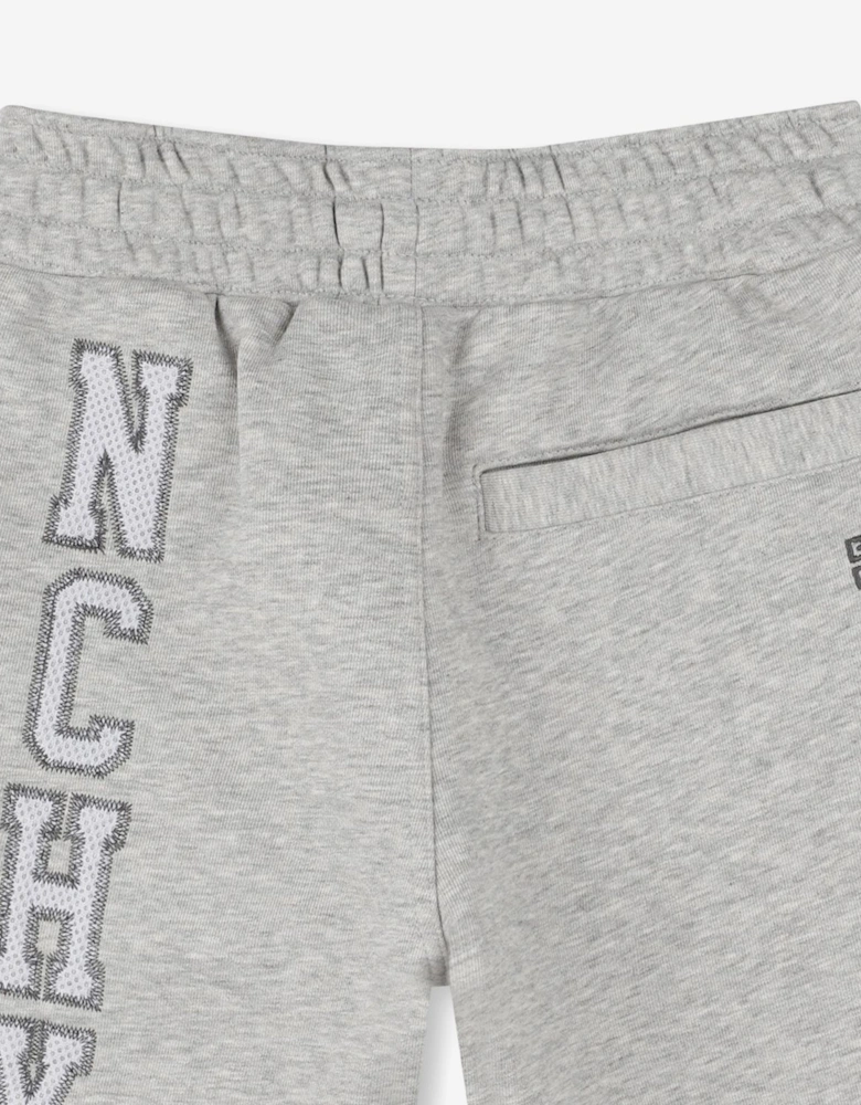 Boys Embroidered Applique Shorts in Grey