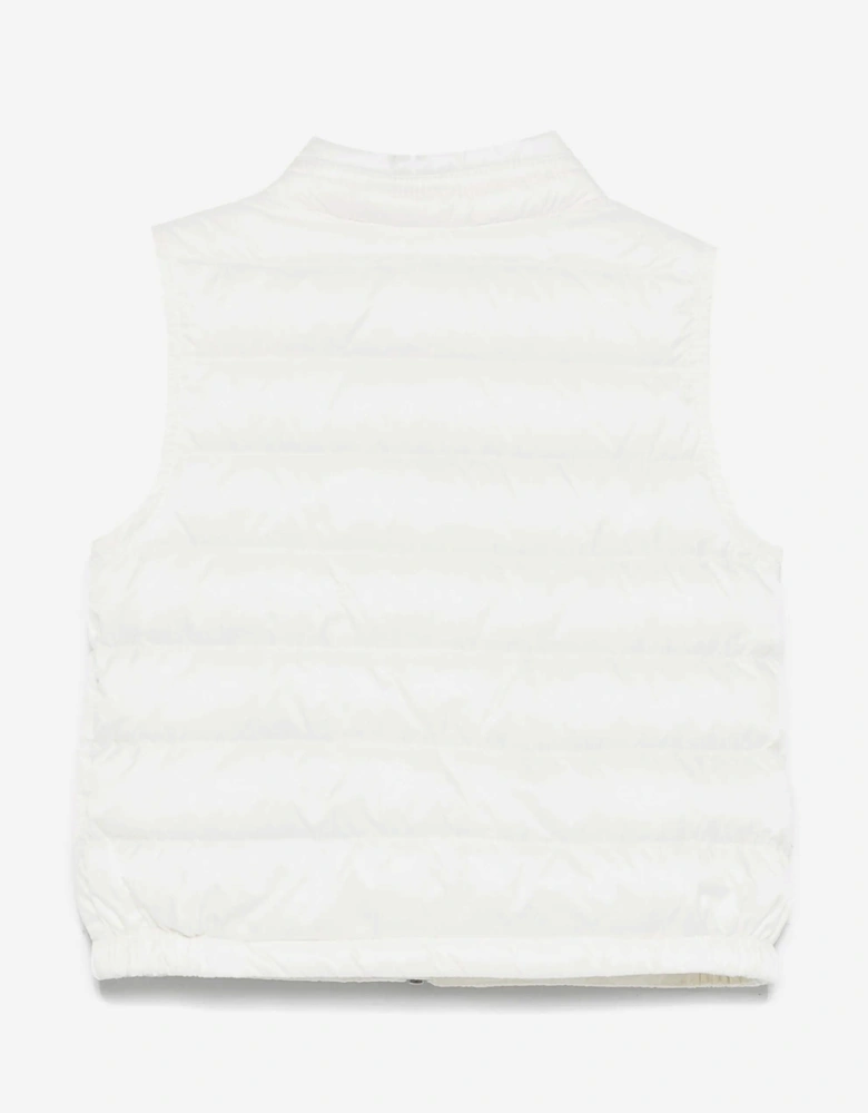 Baby Boys Down Padded New Amaury Gilet in Ivory