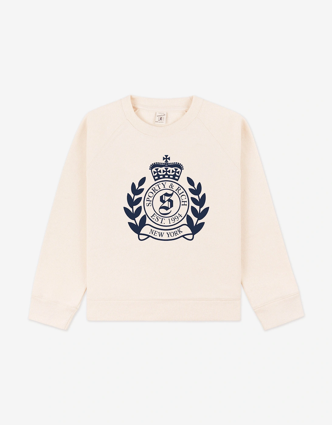 Kids H&W Crest Sweatshirt in Ivory, 5 of 4