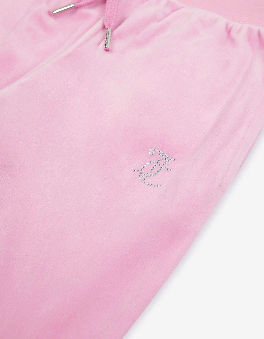 Girls Diamante Logo Bootcut Joggers in Pink