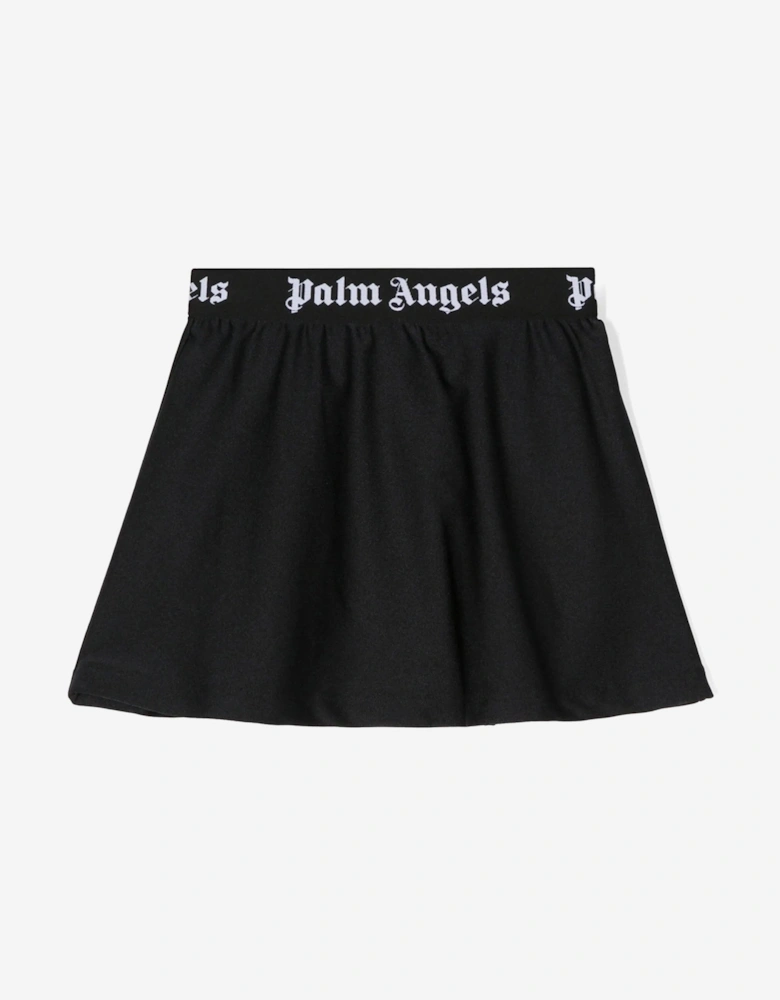 Girls Logo Band Active Skirt in Black
