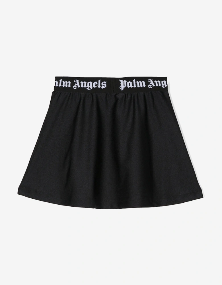 Girls Logo Band Active Skirt in Black
