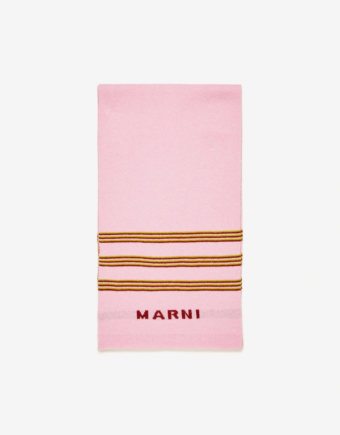 Kids Striped Logo Scarf in Pink