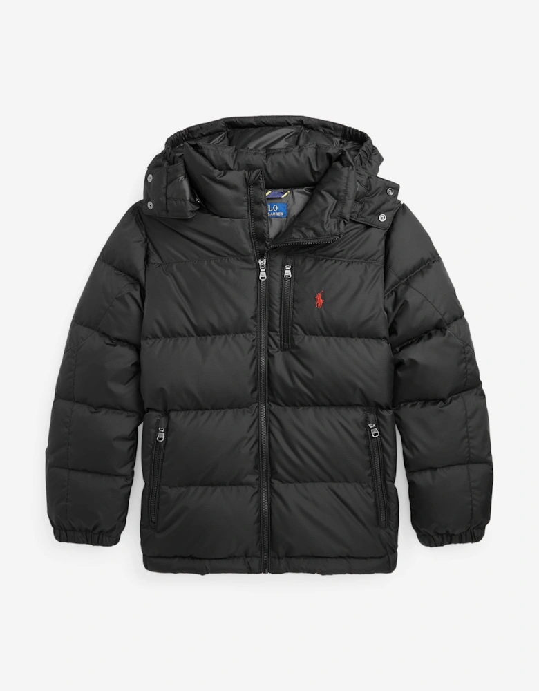 Boys Down Padded Puffer Jacket in Black