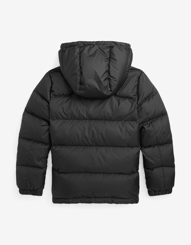 Boys Down Padded Puffer Jacket in Black