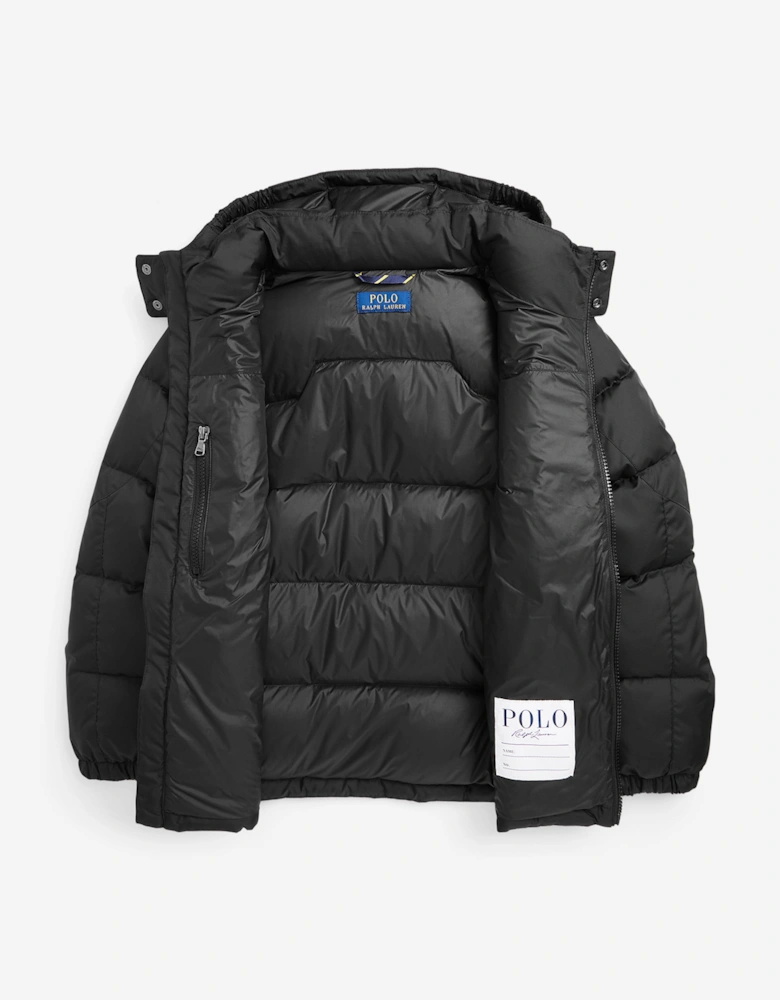 Boys Down Padded Puffer Jacket in Black