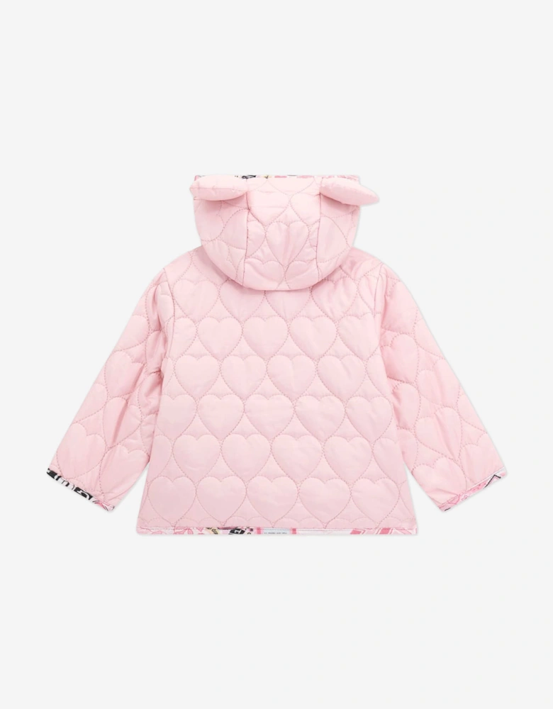 Baby Girls Padded Heart Jacket in Pink