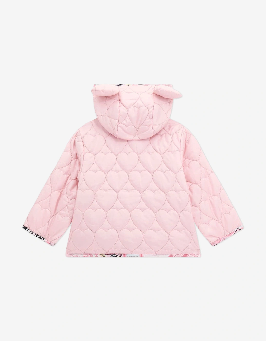 Baby Girls Padded Heart Jacket in Pink